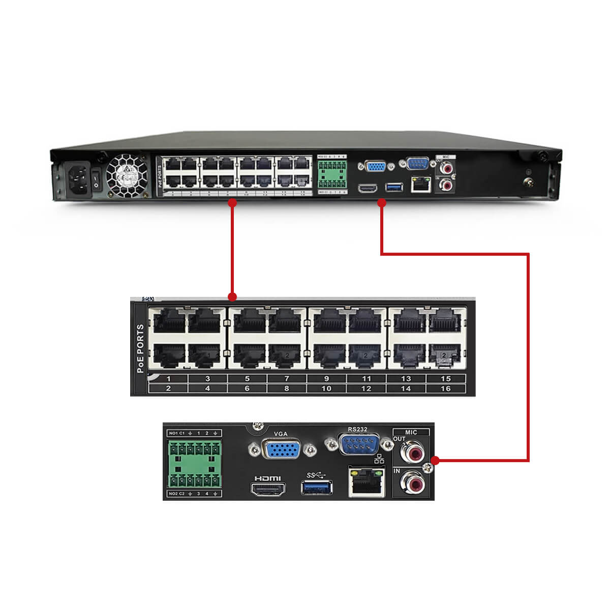NVR-MX16POE-1U4K1